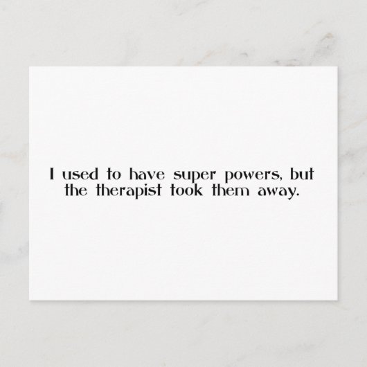 昔は力がすごいあった…セラピストが取った ポストカード (正面)