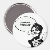 昔は気にあったが今は丸薬を飲む マグネット (正面/裏面)