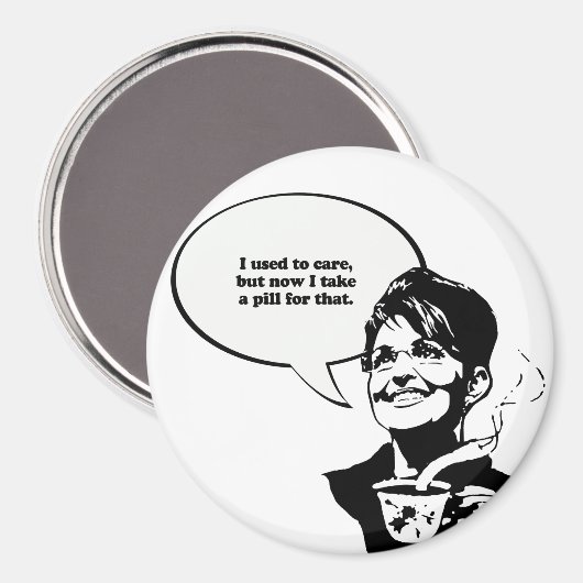 昔は気にあったが今は丸薬を飲む マグネット (正面/裏面)