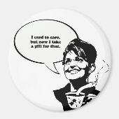 昔は気にあったが今は丸薬を飲む マグネット (正面)