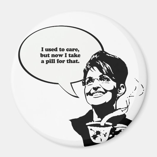 昔は気にあったが今は丸薬を飲む マグネット (正面)