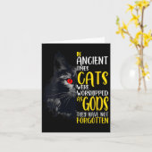 昔は猫は神のペットとして信仰されていた カード (黄色い花)