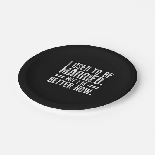 昔は結婚しただが今は好い ペーパープレート (アングル)