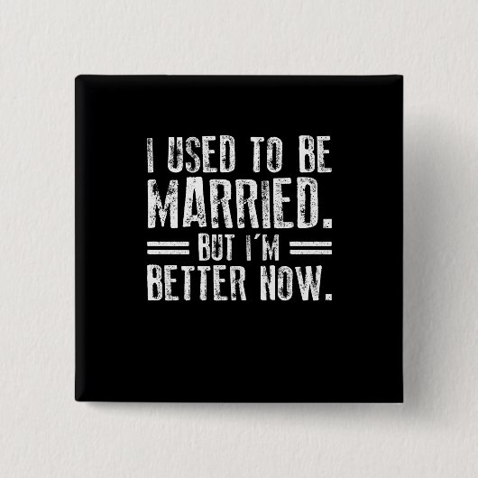 昔は結婚しただが今は好い 缶バッジ (正面)