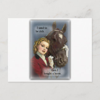 昔は金持ちだった買が、馬だった ポストカード