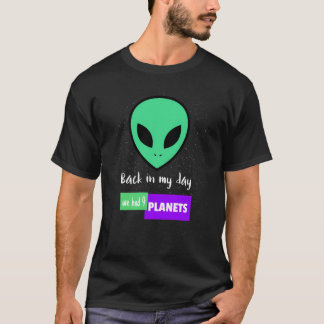 昔は9つの惑星があった Tシャツ