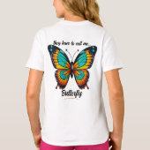 「昔は…」 カスタマイズ可能な女の子Tシャツ Tシャツ (裏面)