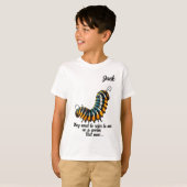 「昔は…」 カスタマイズ可能な少年のTシャツ Tシャツ (正面フル)