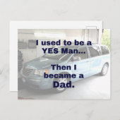 昔はyesでパパ ポストカード (正面/裏面)