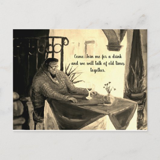 昔を語ろうの招待状 ポストカード (正面)