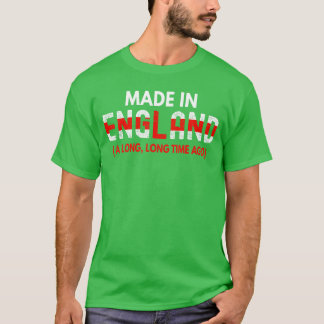 昔イングランドで作られました 面白いイギリス人の誕生日 Tシャツ