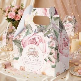 昔話のピンクプリンセスベビーシャワー フェイバーボックス