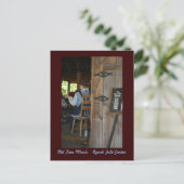 昔音楽~バイオリン弾き ポストカード (スタンド正面)