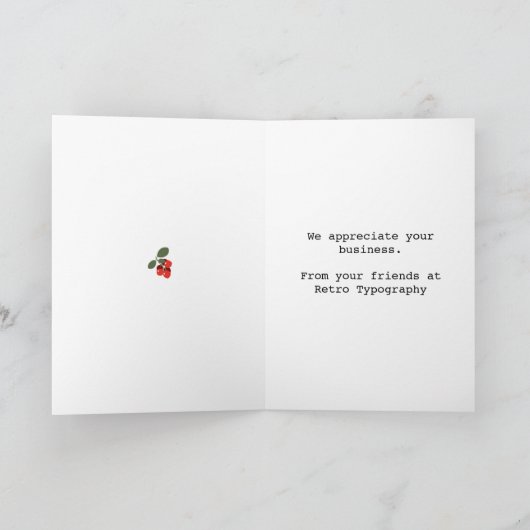 昔風のヴィンテージタイプライター社員旅行 カード (内部)