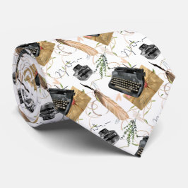 昔風の書き込みパターンが並んだ ネクタイ