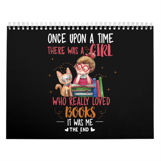 昔、本を書いている女の子がいました カレンダー (カバー)