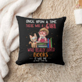 昔、本を書いている女の子がいました クッション (ブランケット)