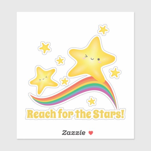 星々に励ましの言葉を求めやる気を起こさせるる シール (シート)