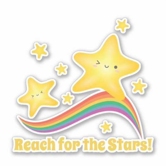 星々に励ましの言葉を求めやる気を起こさせるる シール (正面)