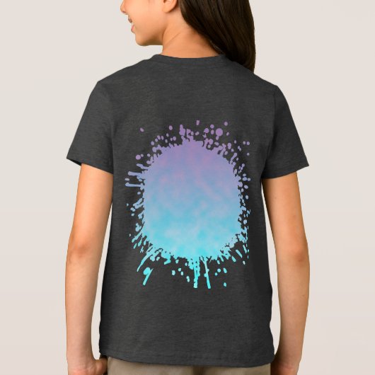星々の間のソフトな静電気 トライブレンドTシャツ (裏面)