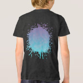 星々の間のソフトな静電気 トライブレンドTシャツ (裏面)