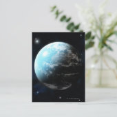 星々を持つ惑星のまわりに地球 ポストカード (スタンド正面)