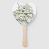 星あじさい白のハンを持結婚ち持つ ハンドファン (裏面)