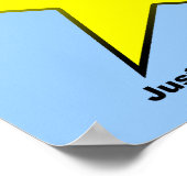 星おもしろいなポスター印に願い ポスター (角)