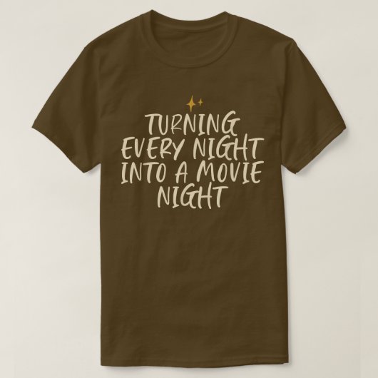 星おもしろいのカッコいいことわざは毎晩 Tシャツ (デザイン正面)