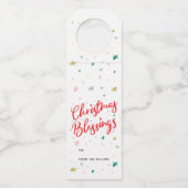 星およびクリスマスの恵み ボトルネックタグ (正面)