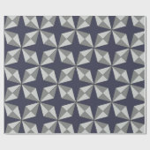 星およびダイヤモンド色幾何学的なパターン ラッピングペーパー (フラット)