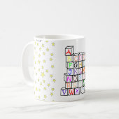星およびブロック! コーヒーマグカップ (正面左)
