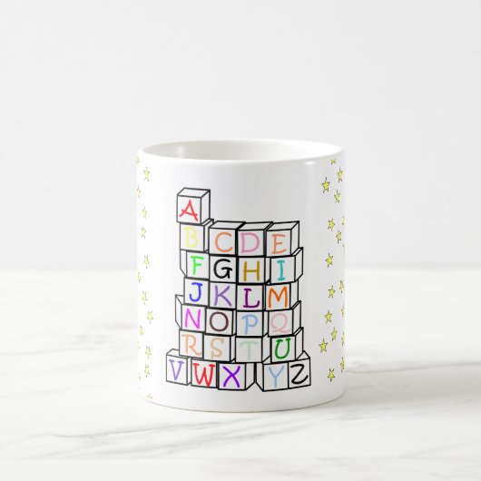 星およびブロック! コーヒーマグカップ (中央)