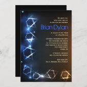 星およびライトバーのバルミツワーの招待状 招待状 (正面/裏面)