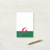 星および三日月の月のパーソナライズな旗 ポストイット (デスク上)