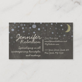 星および月とのヴィンテージの黒板のデザイン 名刺