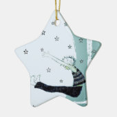 星および月の星のための範囲 セラミックオーナメント (左)