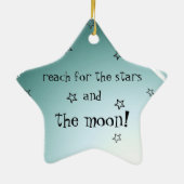 星および月の星のための範囲 セラミックオーナメント (裏面)
