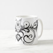 星および正方形 コーヒーマグカップ (正面右)