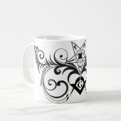 星および正方形 コーヒーマグカップ (正面左)