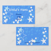 星および泡子供のテレホンカード コーリングカード (正面/裏面)