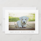 星および点の新年の写真 シーズンカード (正面)