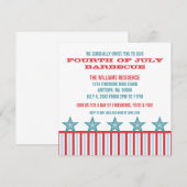 星お洒落とストライプ招待状 招待状 (正面/裏面)