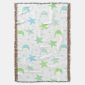 星お洒落と月 スローブランケット (正面縦)