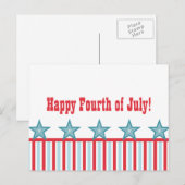 星お洒落と縞模様はがき ポストカード (正面/裏面)