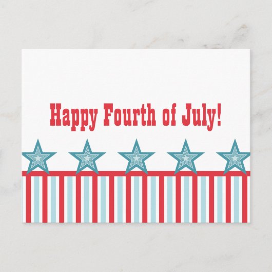 星お洒落と縞模様はがき ポストカード (正面)