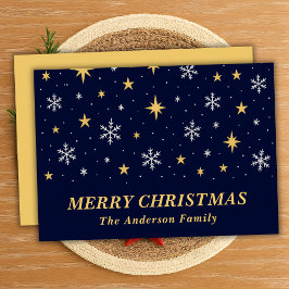 星お洒落と雪片の夜空 シーズンカード