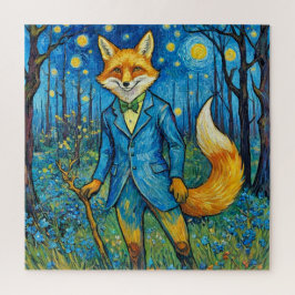 星お洒落の夜のキツネ ジグソーパズル