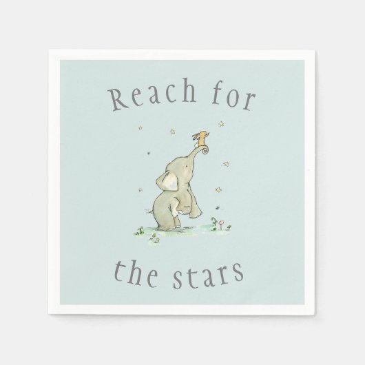 星お洒落を目指して手を伸ばす スタンダードカクテルナプキン (正面)