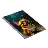 星お洒落を見てフランスのブルドッグの子犬 ノートブック (右側)